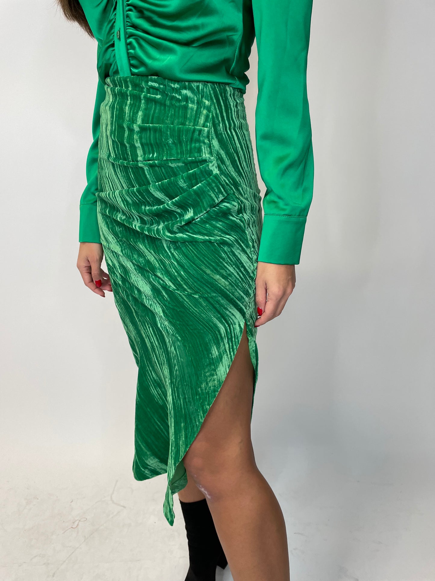 Zelená midi sukňa SPRING