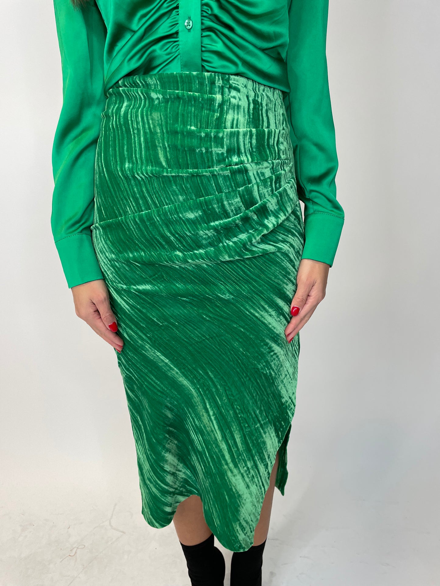 Zelená midi sukňa SPRING
